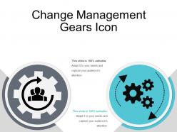 Change management gears icon