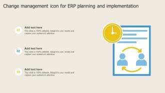 Change Management Icon For ERP Planning And Implementation