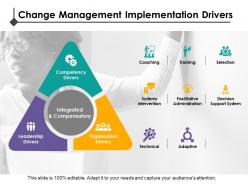 Change management implementation drivers competency drivers leadership drivers coaching