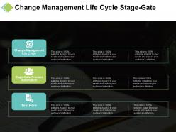 Change management life cycle stage gate process automation cpb