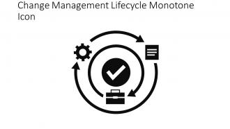 Change Management Lifecycle Monotone Icon In Powerpoint Pptx Png And Editable Eps Format