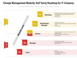 Change management maturity half yearly roadmap for it company