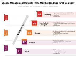 Change management maturity three months roadmap for it company