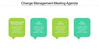 Change management meeting agenda ppt powerpoint presentation layouts ideas cpb