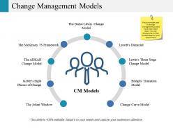 Change management models ppt outline graphics design