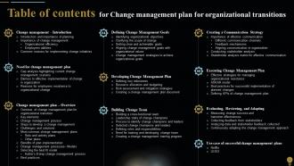 Change Management Plan For Organizational Transitions CM CD Engaging Compatible