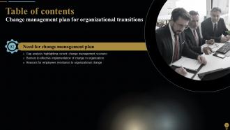 Change Management Plan For Organizational Transitions CM CD Image Researched