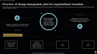 Change Management Plan For Organizational Transitions CM CD Editable Researched
