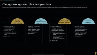 Change Management Plan For Organizational Transitions CM CD Analytical Researched