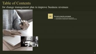 Change Management Plan To Improve Business Revenues Powerpoint Presentation Slides Interactive Captivating