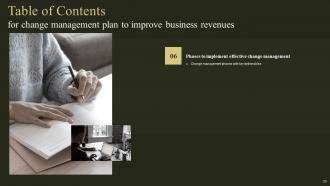 Change Management Plan To Improve Business Revenues Powerpoint Presentation Slides Ideas Aesthatic