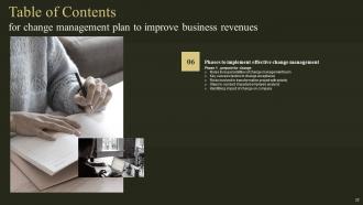Change Management Plan To Improve Business Revenues Powerpoint Presentation Slides Images Aesthatic