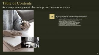 Change Management Plan To Improve Business Revenues Powerpoint Presentation Slides Impactful Aesthatic