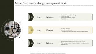Change Management Plan To Improve Model 3 Lewins Change Management Model