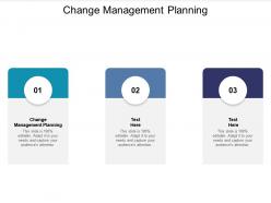 Change management planning ppt powerpoint presentation show slide download cpb