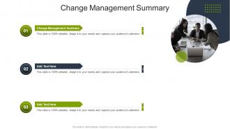 Change Management Summary In Powerpoint And Google Slides Cpb