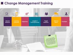 Change management training ppt layouts sample