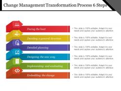 Change management transformation process 6 steps example of ppt