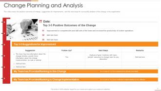 Change planning and analysis ultimate change management guide with process frameworks