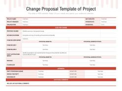Change Proposal Template Of Project