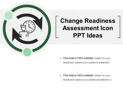 Change readiness assessment icon ppt ideas