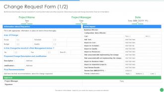 Change request form pmp toolkit it