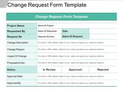 Change request form template ppt samples