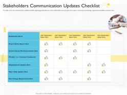 Change requirements stakeholders communication updates checklist ppt styles