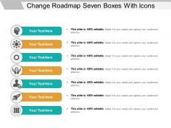 Change roadmap seven boxes with icons