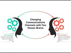 Changing communications channels with two human brains