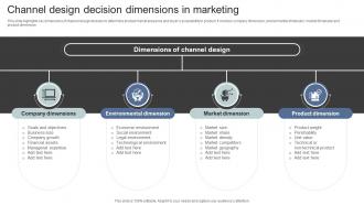 Channel Design Decision Dimensions In Marketing