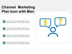 Channel marketing plan icon with man