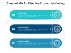 Channel mix for effective product marketing