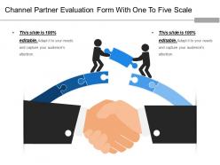Channel partner evaluation form with one to five scale