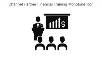 Channel Partner Financial Training Monotone Icon In Powerpoint Pptx Png And Editable Eps Format