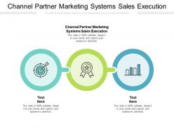 Channel partner marketing systems sales execution ppt powerpoint presentation gallery examples cpb