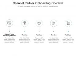 Channel partner onboarding checklist ppt powerpoint presentation styles icon cpb