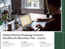 Channel partner preparing customer checklist for showroom visit