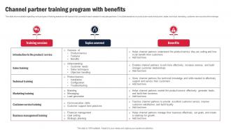 Channel Partner Training Program With Benefits Channel Partner Program Strategy SS V