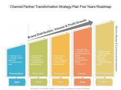 Channel partner transformation strategy plan five years roadmap