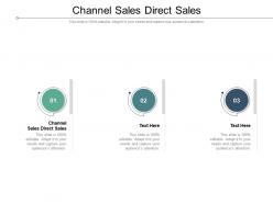 Channel sales direct sales ppt powerpoint presentation pictures graphics cpb
