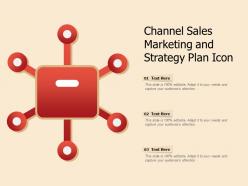 Channel sales marketing and strategy plan icon