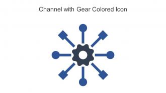 Channel With Gear Colored Icon In Powerpoint Pptx Png And Editable Eps Format