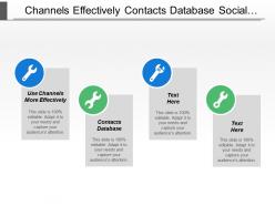 Channels Effectively Contacts Database Social Media General Sessions