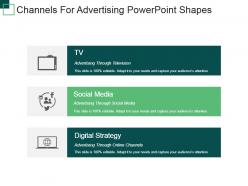 Channels For Advertising Powerpoint Shapes