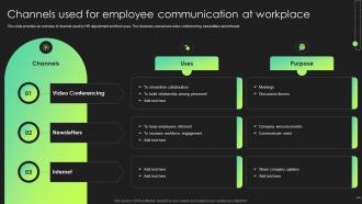 Channels Used For Employee Communication At Workplace Hr Communication Strategies Employee Engagement