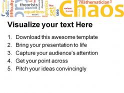 Chaos theory metaphor powerpoint templates and powerpoint backgrounds 0711