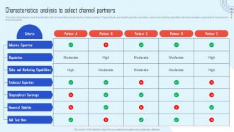 Characteristics Analysis To Select Channel Partner Strategy Promote Products Increase Sales Strategy Ss