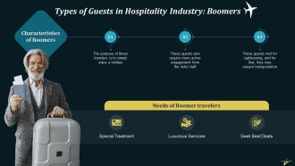 Characteristics And Needs Of Boomers In Hospitality Industry Training Ppt