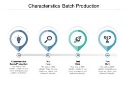 Characteristics batch production ppt powerpoint presentation file background images cpb